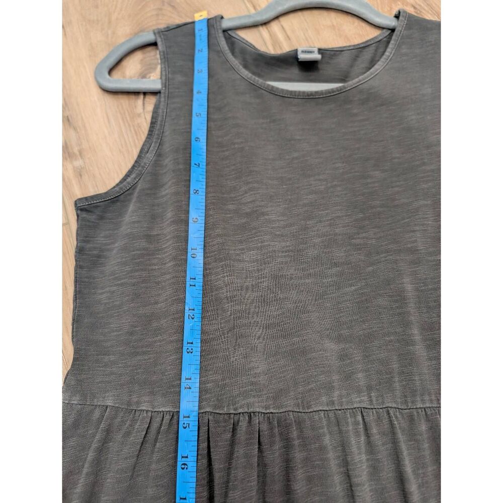 Old Navy Charcoal Gray Maxi Dress XS Tank Fit & Flare Boho Farmhouse Western - Picture 7 of 9